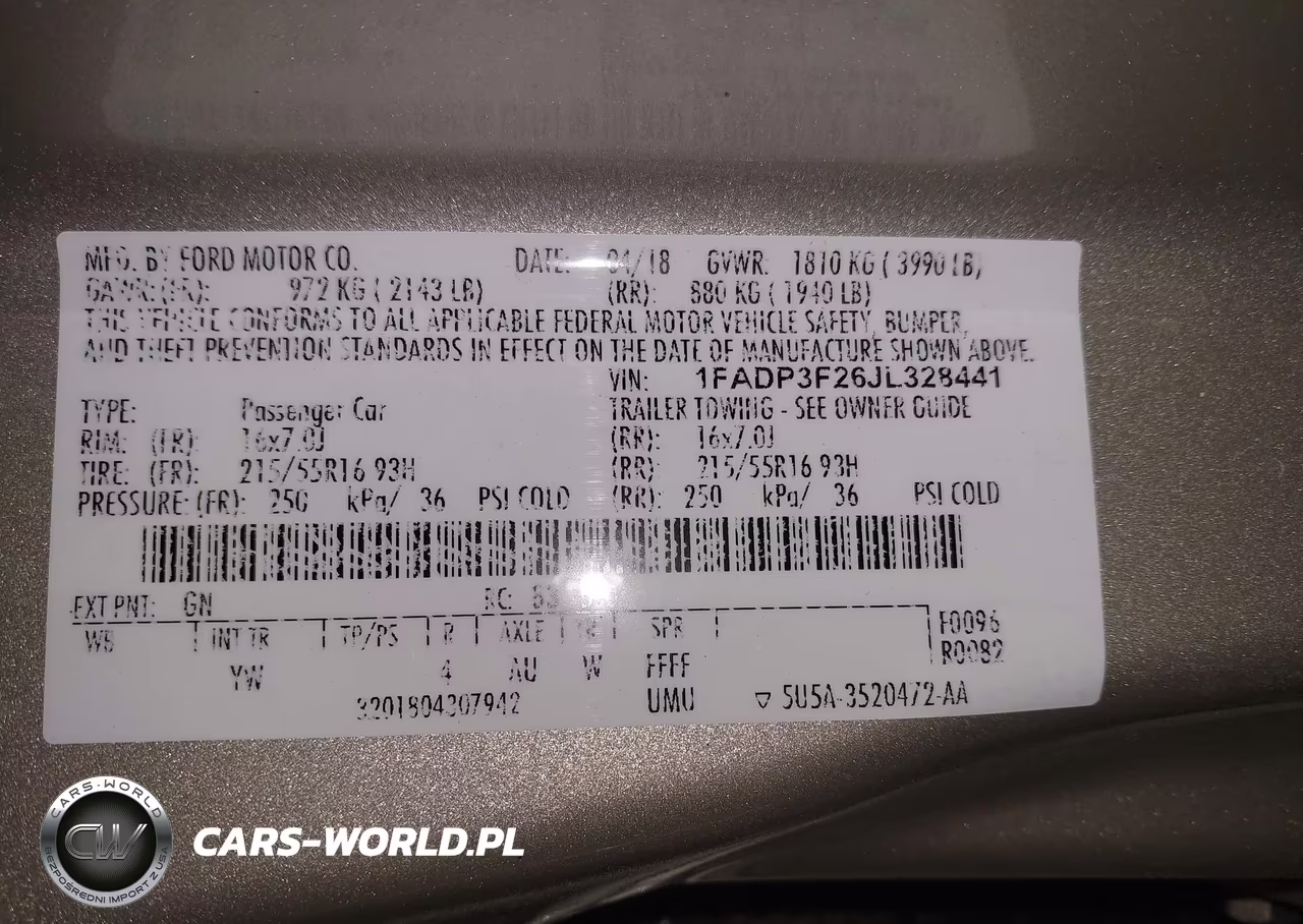 2018 Ford Focus Se VIN:1FADP3F26JL328441 - 9