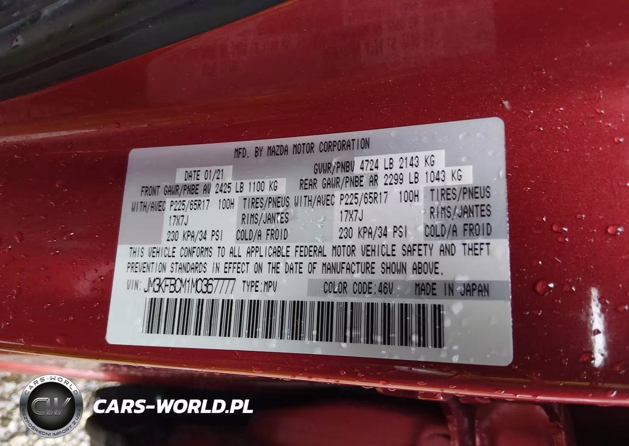 2021 Mazda Cx-5 Touring VIN:JM3KFBCM1M0367777 - 9