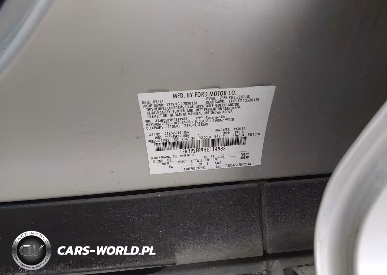 2017 Ford Taurus Limited VIN:1FAHP2F89HG114983 - 9
