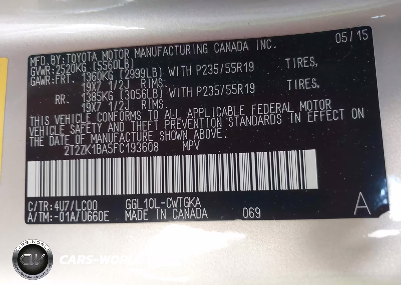 2015 Lexus Rx 350 VIN:2T2ZK1BA5FC193608 - 9