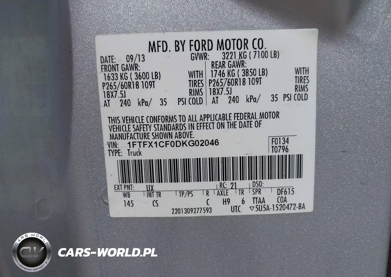2013 Ford F-150 Stx VIN:1FTFX1CF0DKG02046 - 9