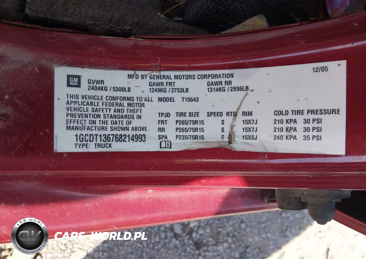 2006 Chevrolet Colorado Lt VIN:1GCDT136768214993 - 9