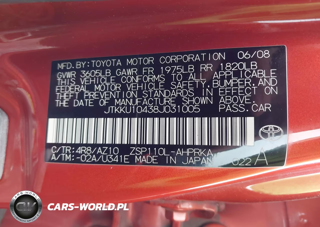 2008 Scion Xd VIN:JTKKU10438J031005 - 9
