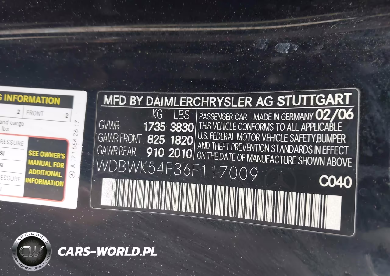 2006 Mercedes-Benz Slk 280 VIN:WDBWK54F36F117009 - 9