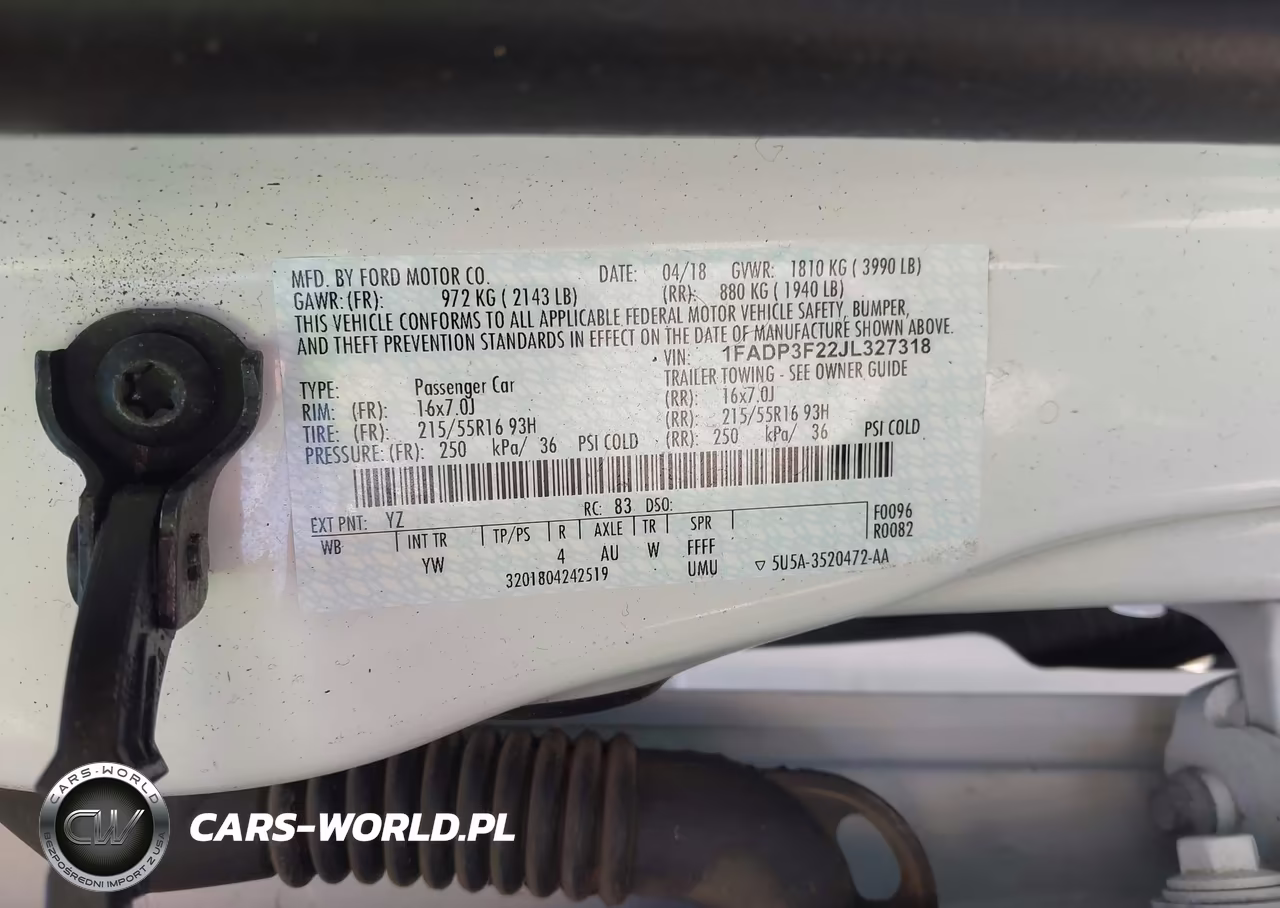 2018 Ford Focus Se VIN:1FADP3F22JL327318 - 9