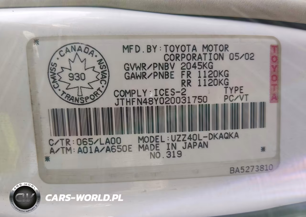 2002 Lexus Sc 430 VIN:JTHFN48Y020031750 - 9