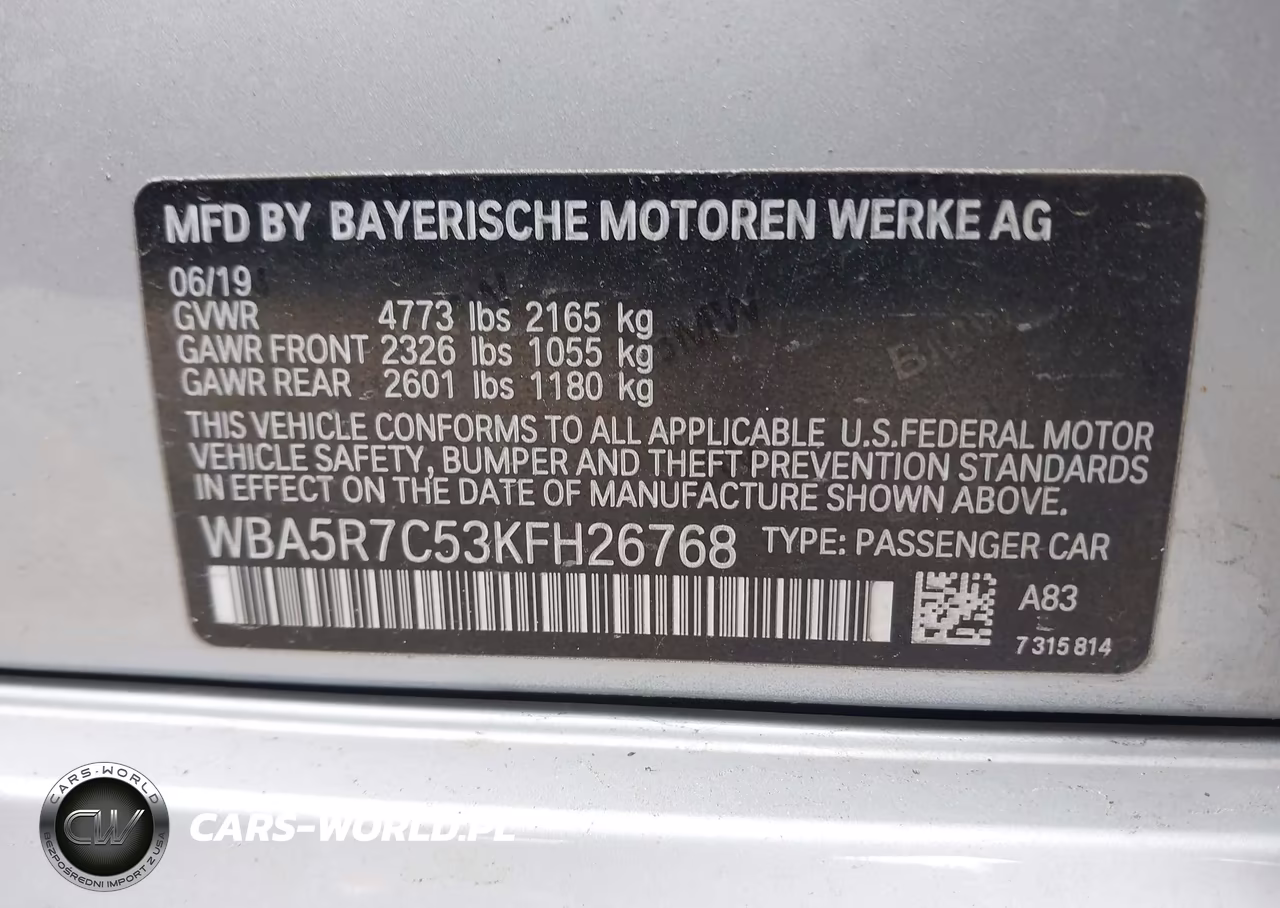 2019 BMW 330I xDrive VIN:WBA5R7C53KFH26768 - 9