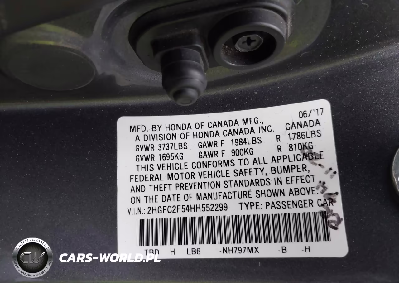2017 Honda Civic Lx VIN:2HGFC2F54HH552299 - 9