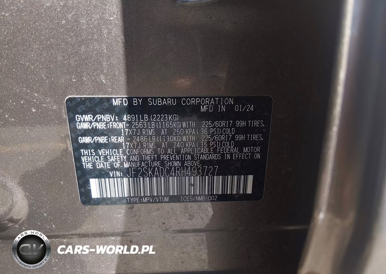2024 Subaru Forester Premium VIN:JF2SKADC4RH493727 - 9