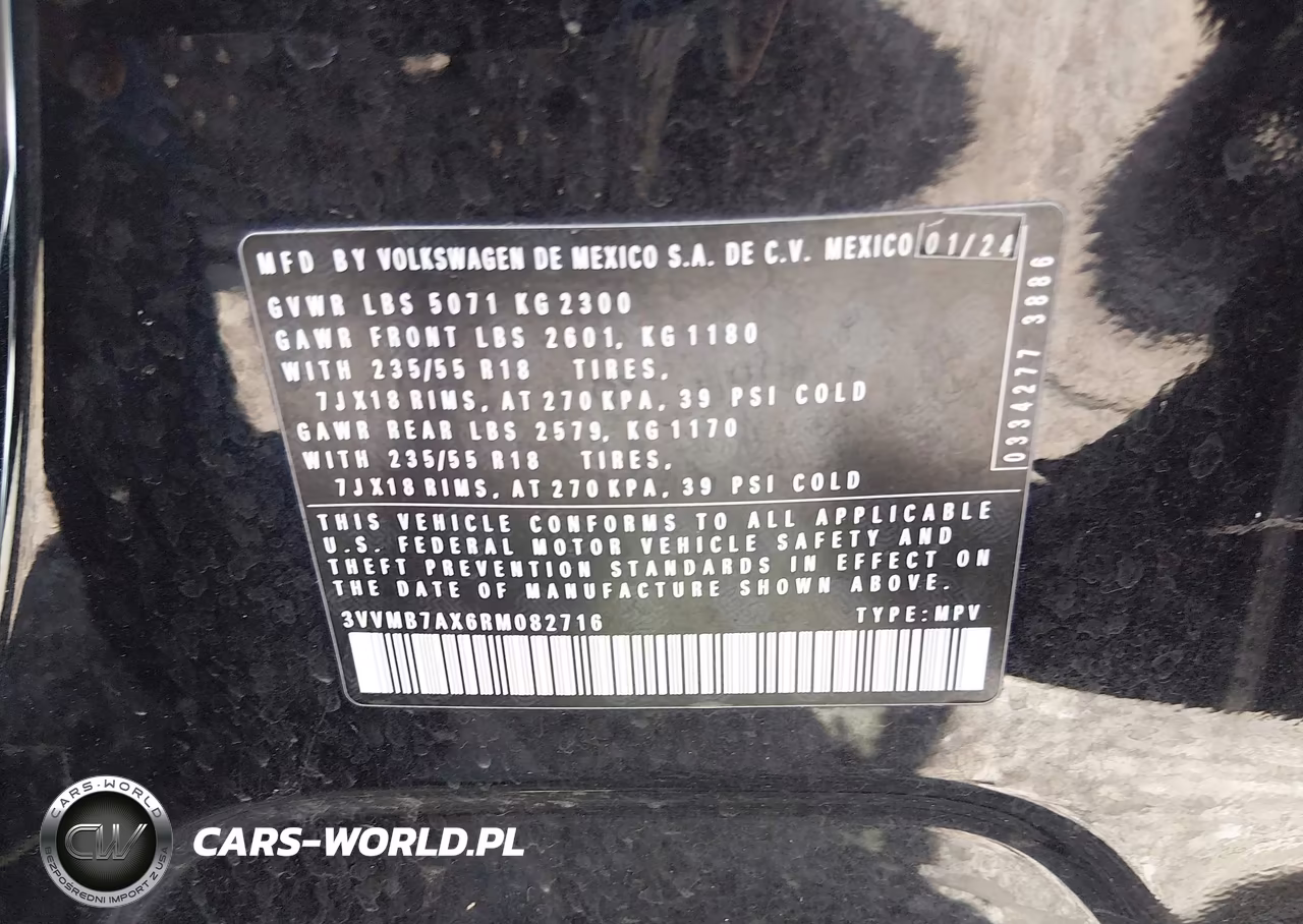 2024 Volkswagen Tiguan 2.0T Se-2.0T Wolfsburg Edition VIN:3VVMB7AX6RM082716 - 9