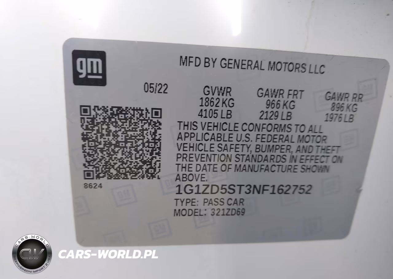 2022 Chevrolet Malibu Fwd Lt VIN:1G1ZD5ST3NF162752 - 9