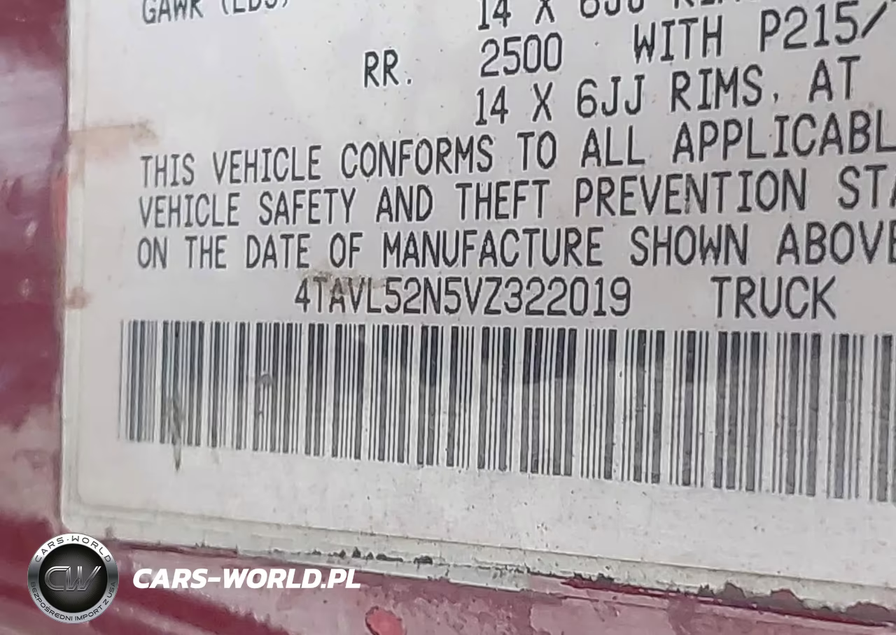 1997 Toyota Tacoma VIN:4TAVL52N5VZ322019 - 9