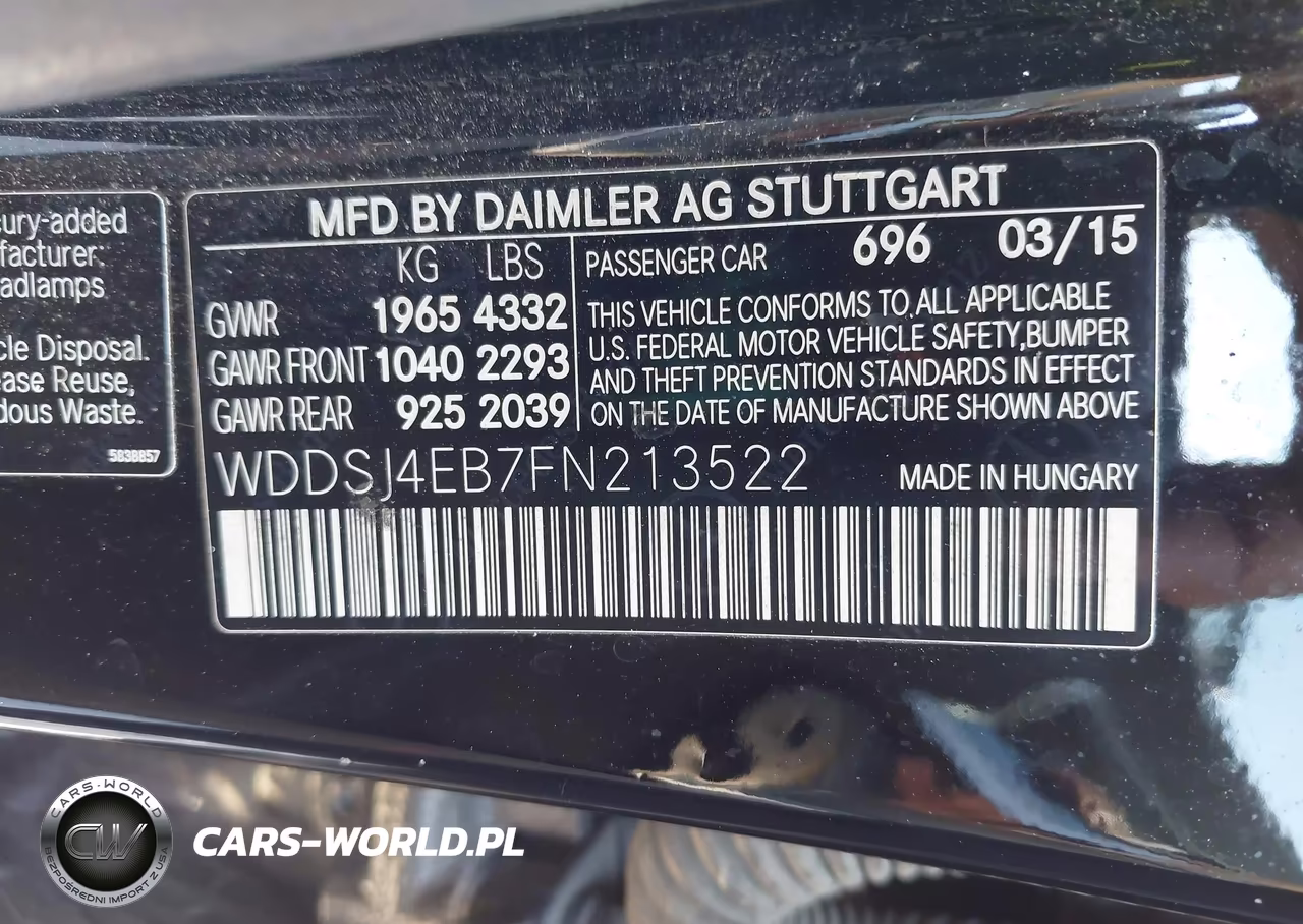 2015 Mercedes-Benz Cla 250 VIN:WDDSJ4EB7FN213522 - 9