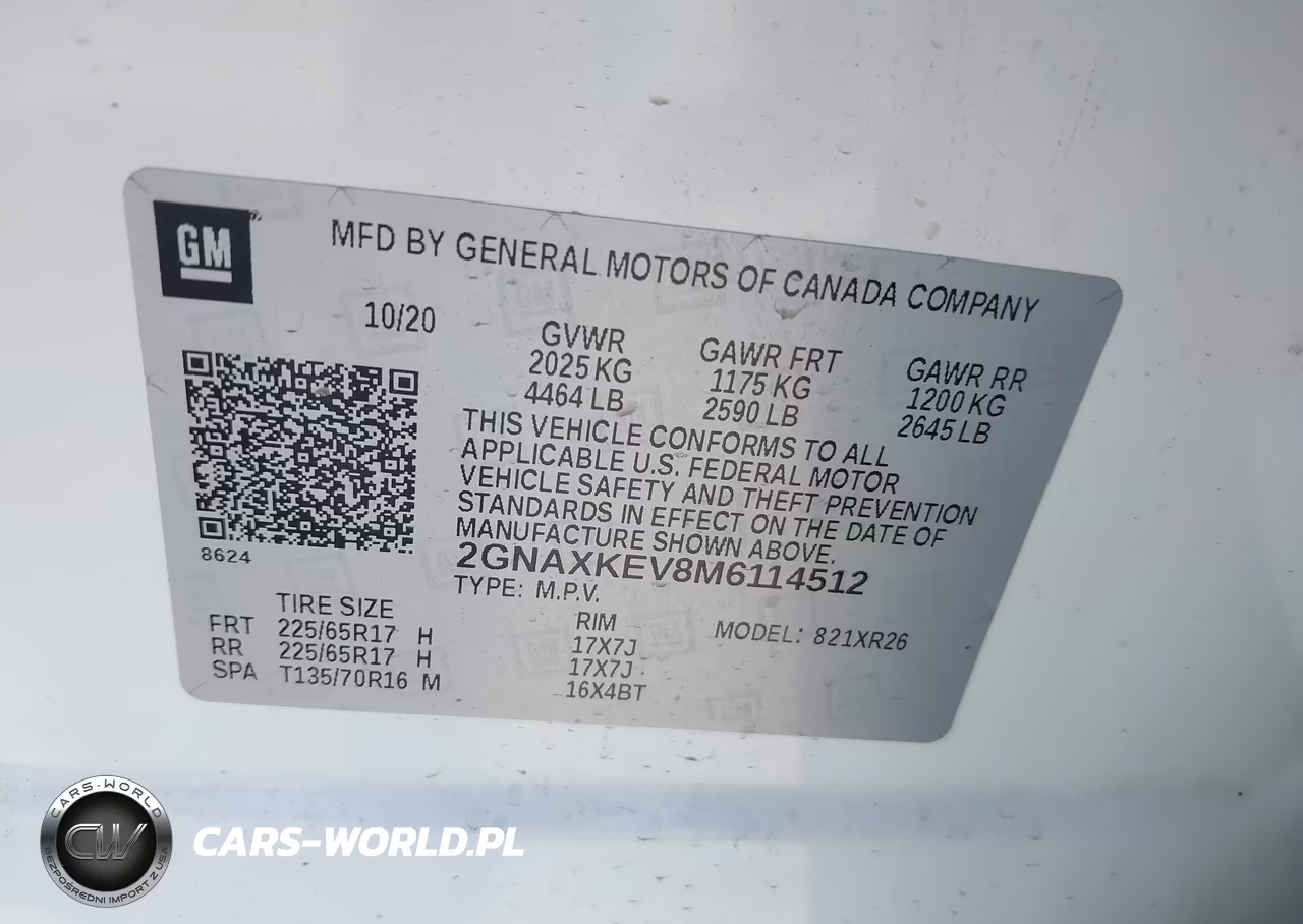 2021 Chevrolet Equinox Fwd Lt VIN:2GNAXKEV8M6114512 - 9