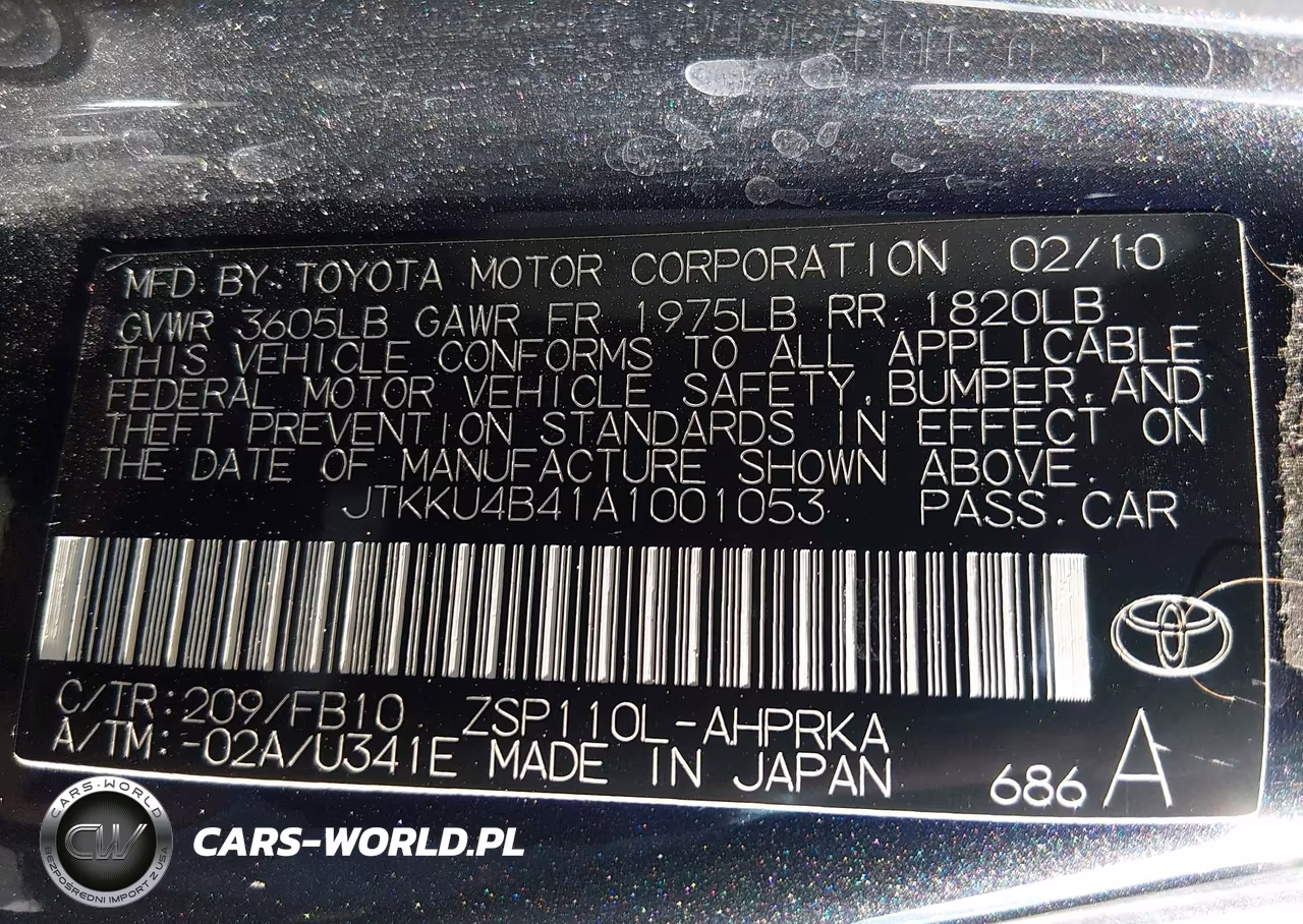 2010 Scion Xd VIN:JTKKU4B41A1001053 - 9