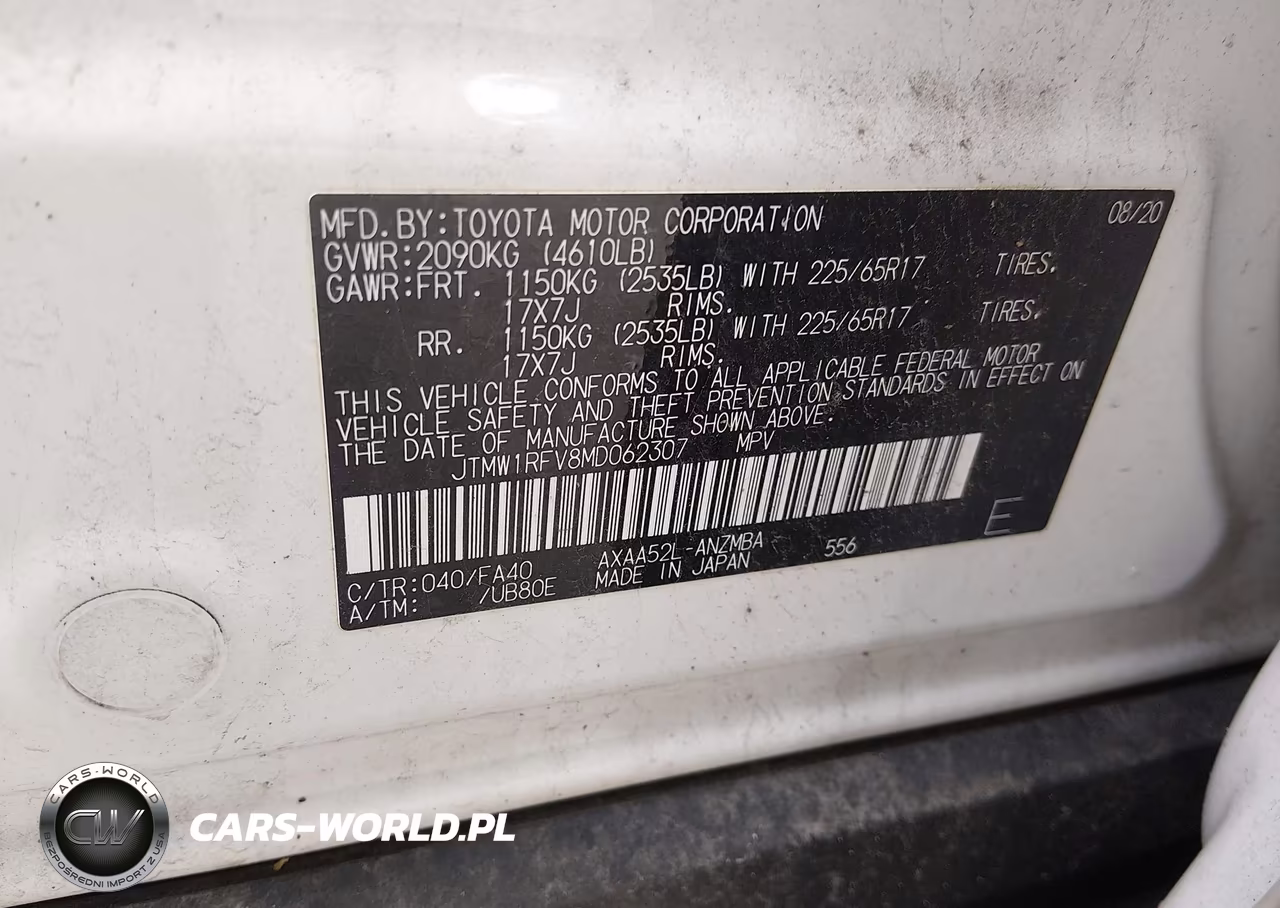 2021 Toyota Rav4 Xle VIN:JTMW1RFV8MD062307 - 9