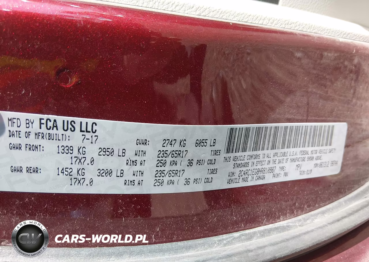 2017 Chrysler Pacifica Touring-L Plus VIN:2C4RC1EG8HR810987 - 9