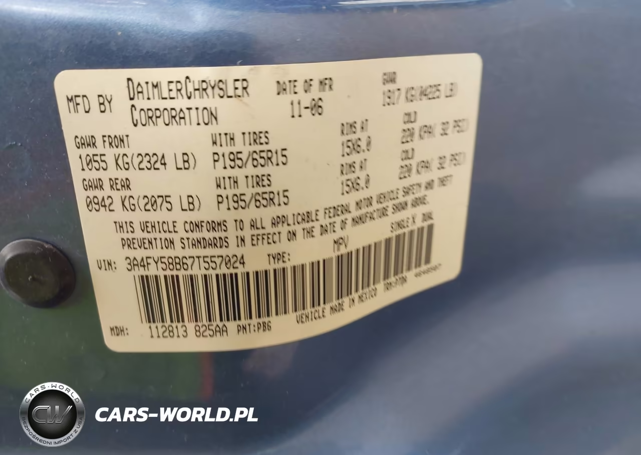 2007 Chrysler Pt Cruiser Touring VIN:3A4FY58B67T557024 - 9