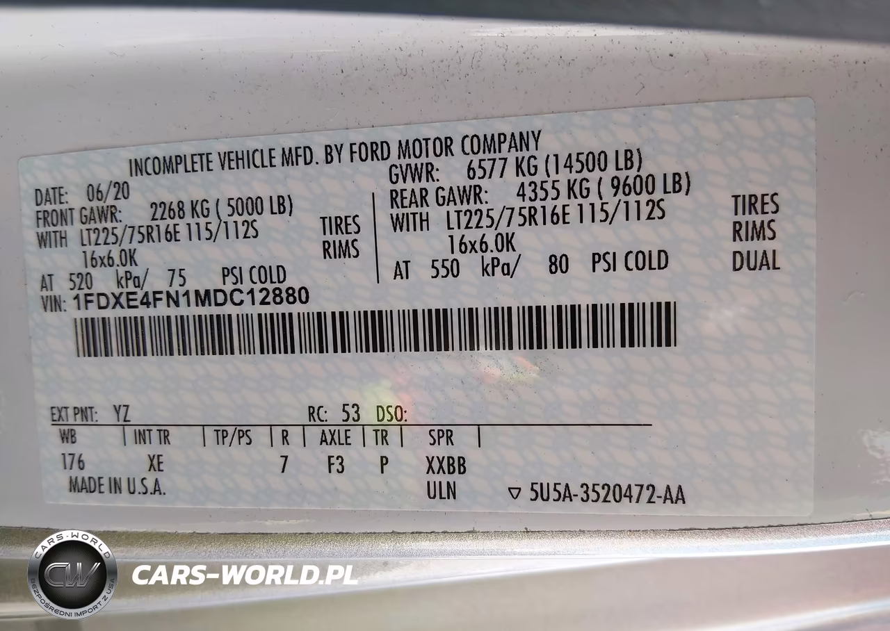 2021 Ford E-450 Cutaway VIN:1FDXE4FN1MDC12880 - 8