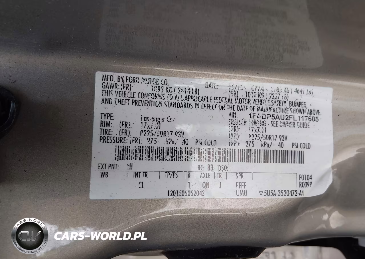 2015 Ford C-Max Hybrid Se VIN:1FADP5AU2FL117605 - 9