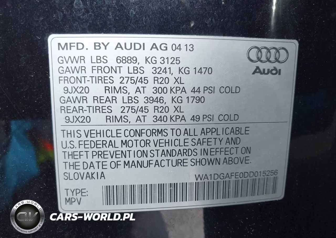 2013 Audi Q7 3.0T S Line Prestige VIN:WA1DGAFE0DD015256 - 9