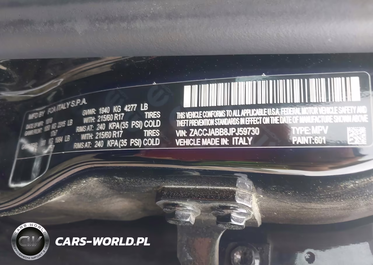 2018 Jeep Renegade Latitude Fwd VIN:ZACCJABB8JPJ59730 - 9