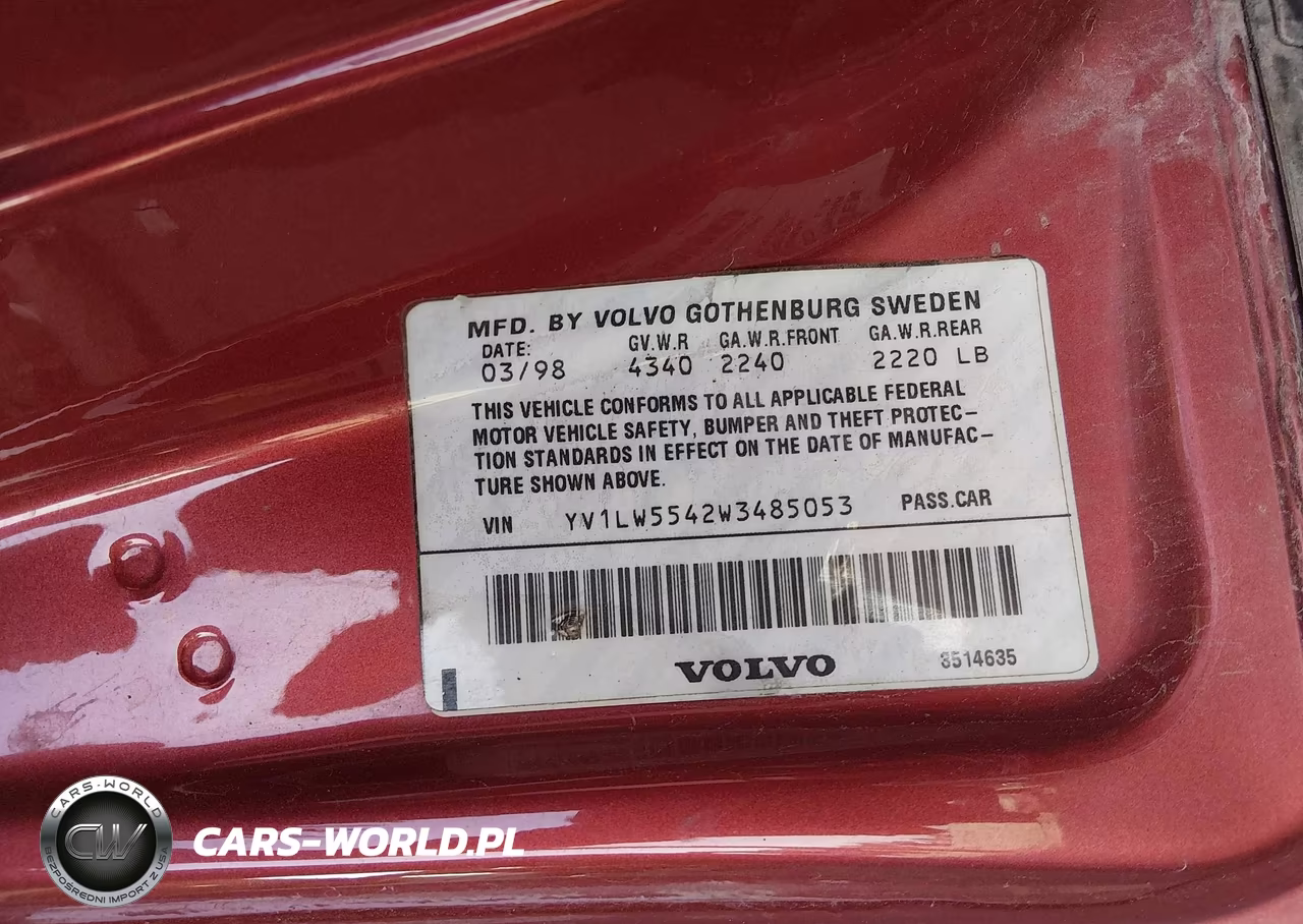 1998 Volvo V70 Gtas-Gtms VIN:YV1LW5542W3485053 - 9