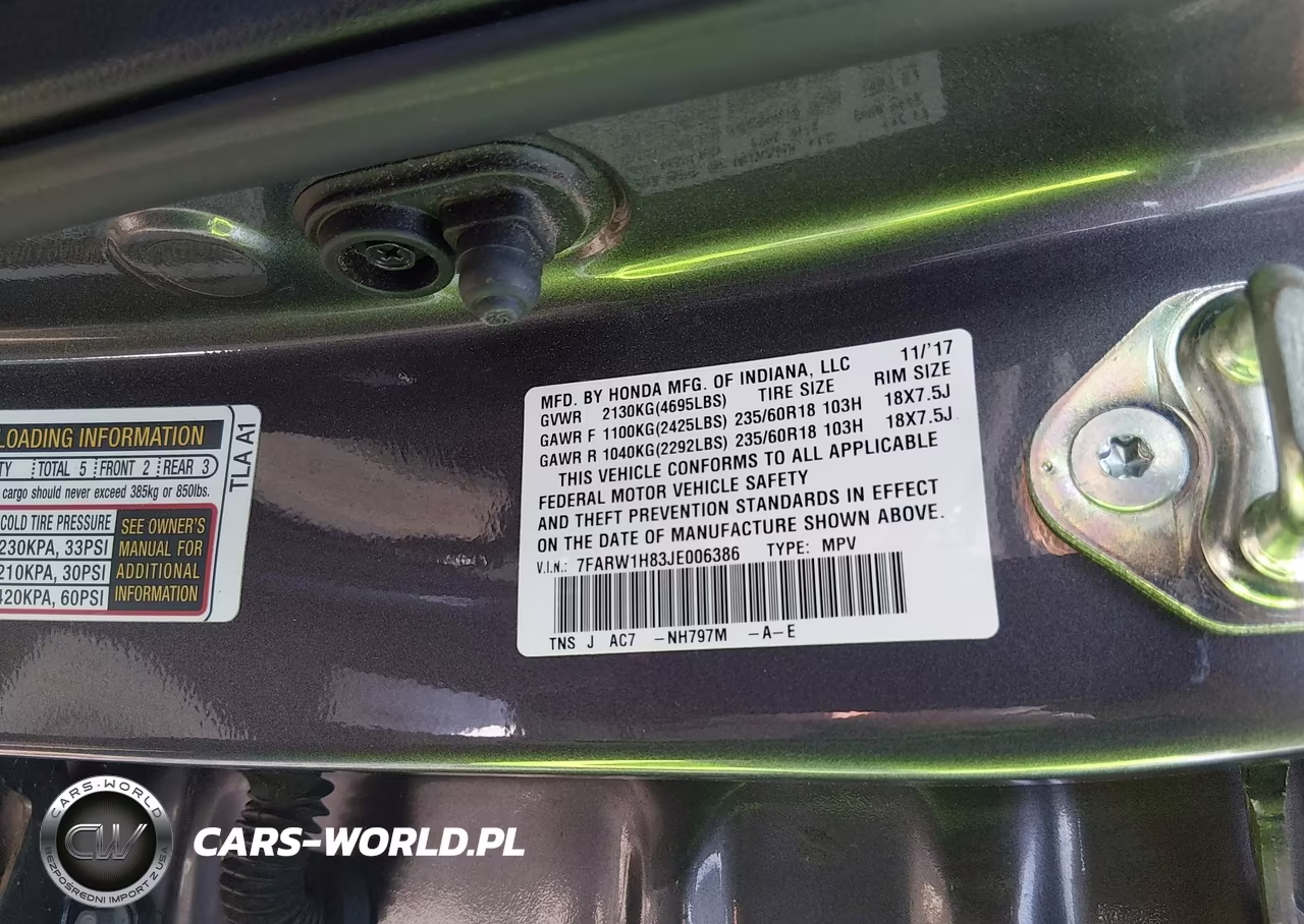 2018 Honda Cr-V Ex-L-Ex-L Navi VIN:7FARW1H83JE006386 - 9