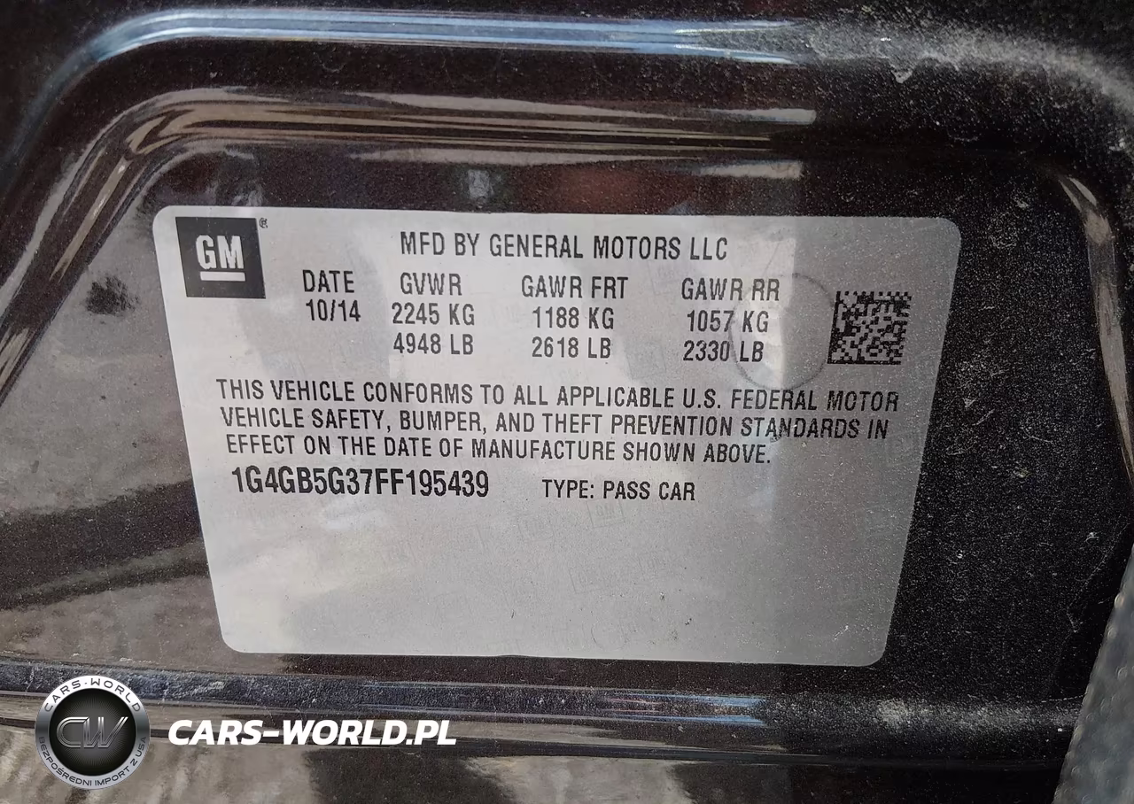 2015 Buick Lacrosse Leather VIN:1G4GB5G37FF195439 - 9