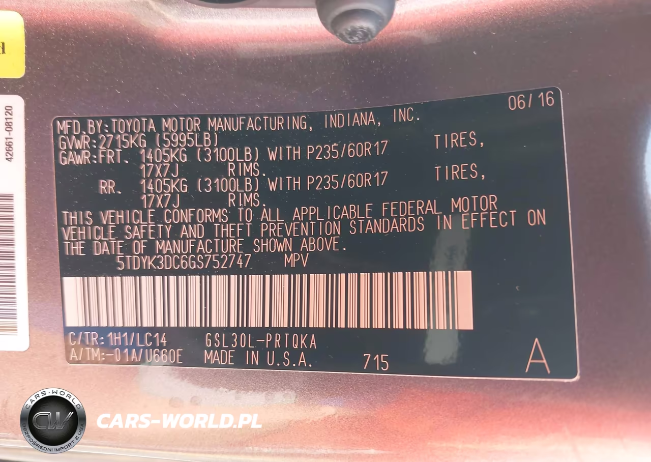 2016 Toyota Sienna Xle Premium 8 Passenger VIN:5TDYK3DC6GS752747 - 9