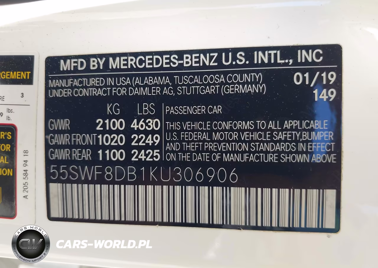 2019 Mercedes-Benz C 300 VIN:55SWF8DB1KU306906 - 9
