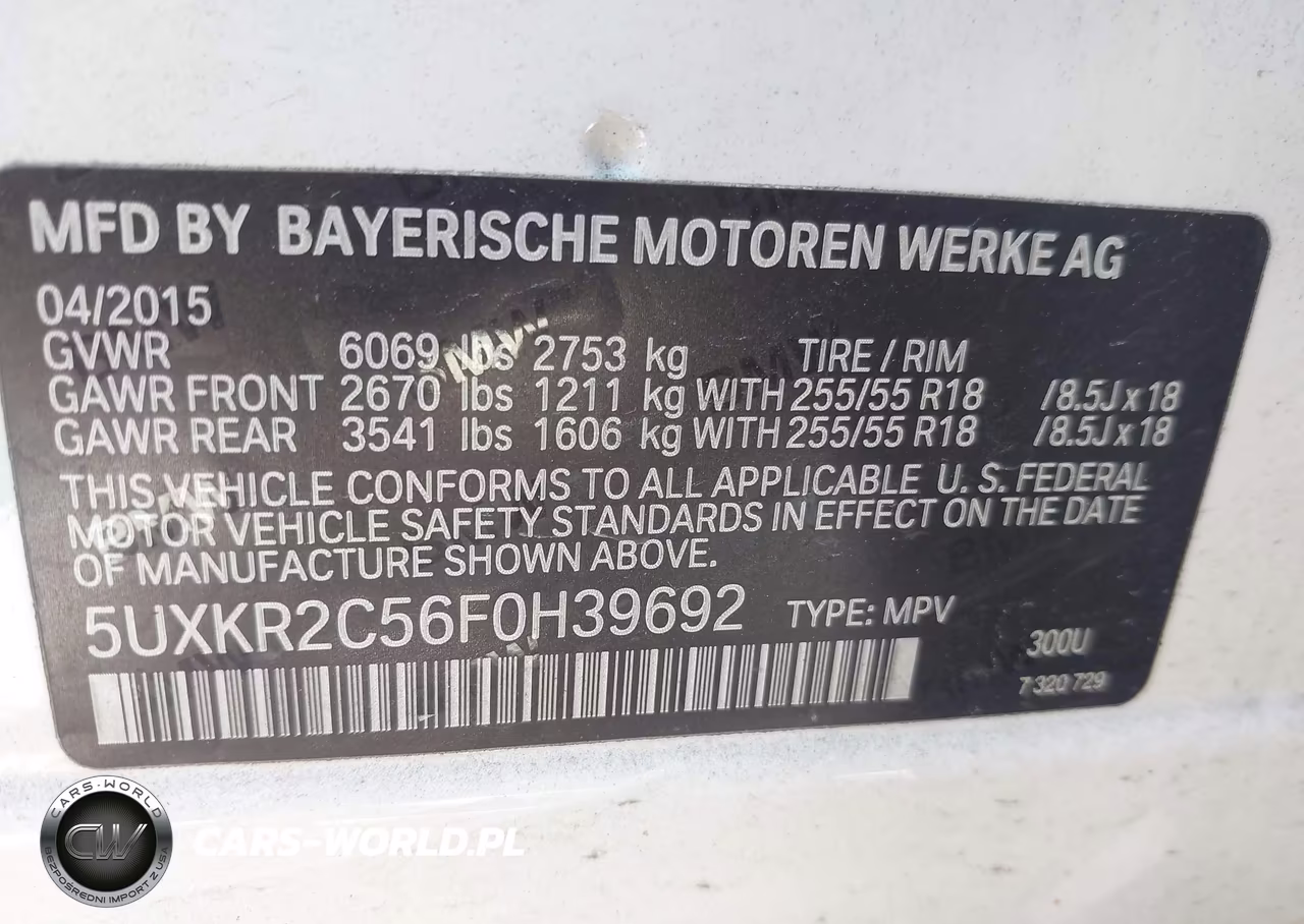 2015 BMW X5 Sdrive35I VIN:5UXKR2C56F0H39692 - 9