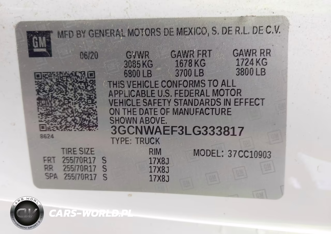 2020 Chevrolet Silverado 1500 VIN:3GCNWAEF3LG333817 - 9
