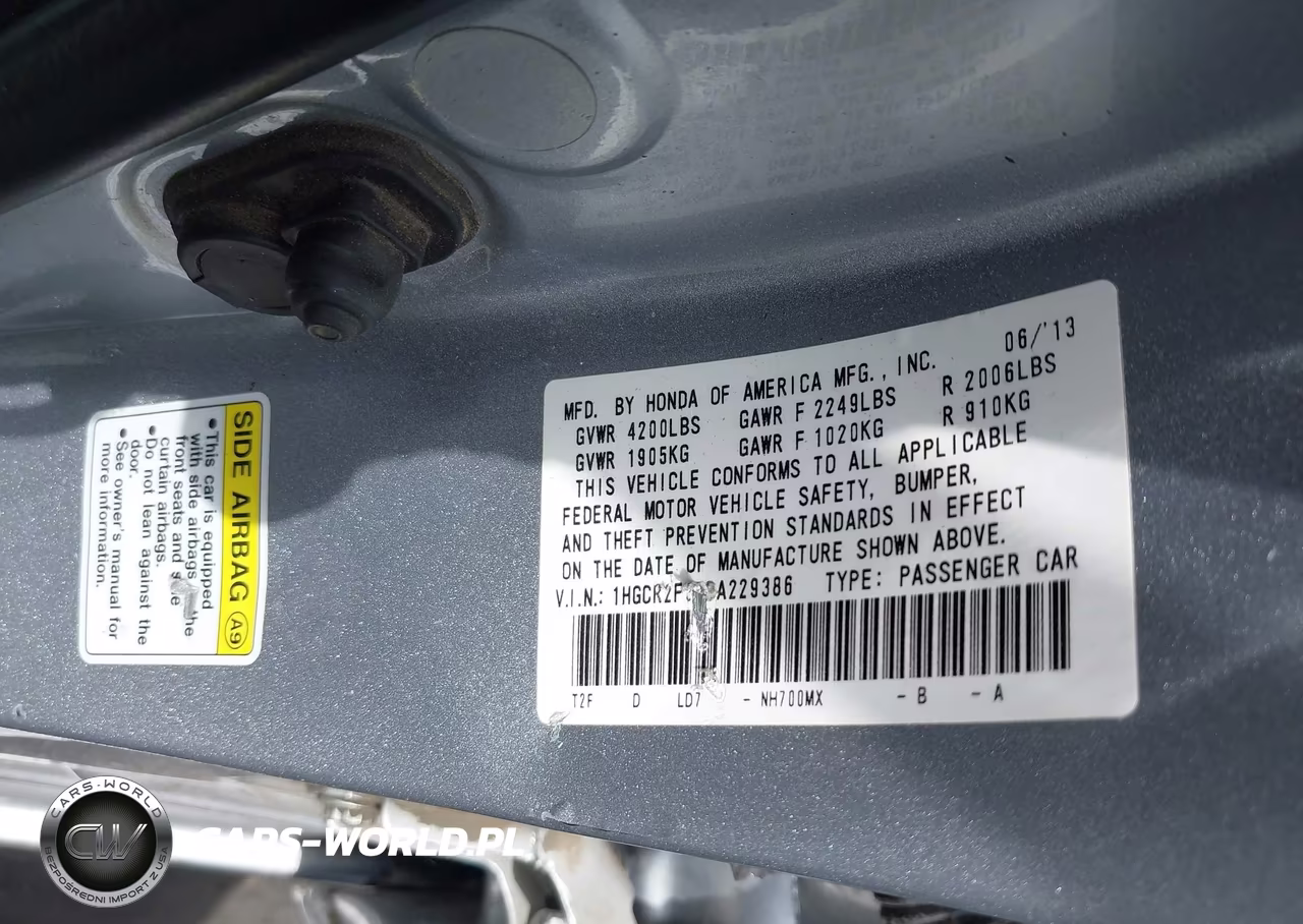2013 Honda Accord Lx VIN:1HGCR2F35DA229386 - 9