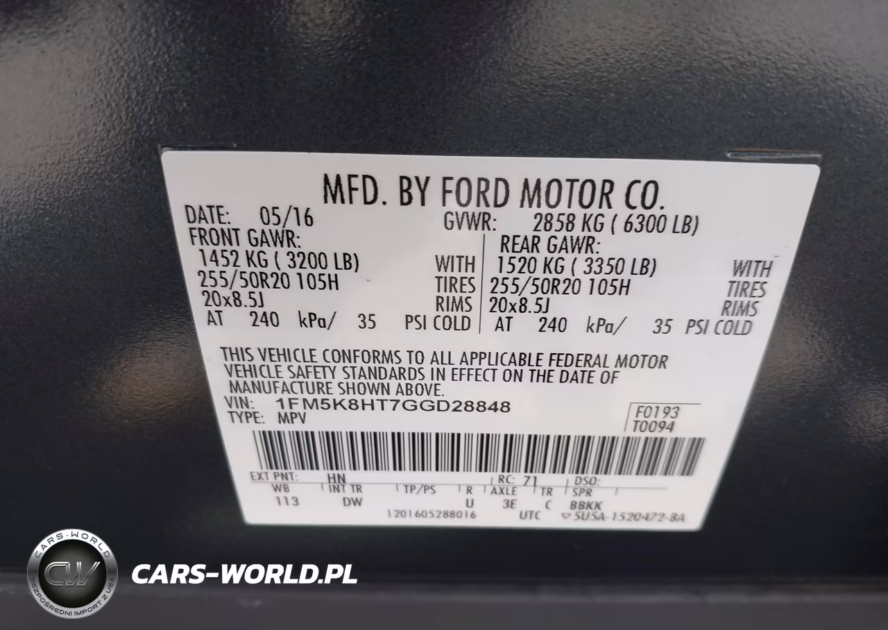 2016 Ford Explorer Platinum VIN:1FM5K8HT7GGD28848 - 9