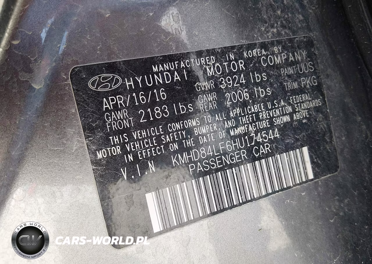 2017 Hyundai Elantra Limited VIN:KMHD84LF6HU174544 - 9