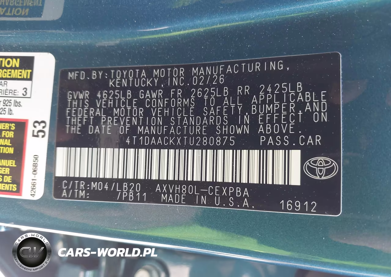 2026 Toyota Camry Xse VIN:4T1DAACKXTU280875 - 9