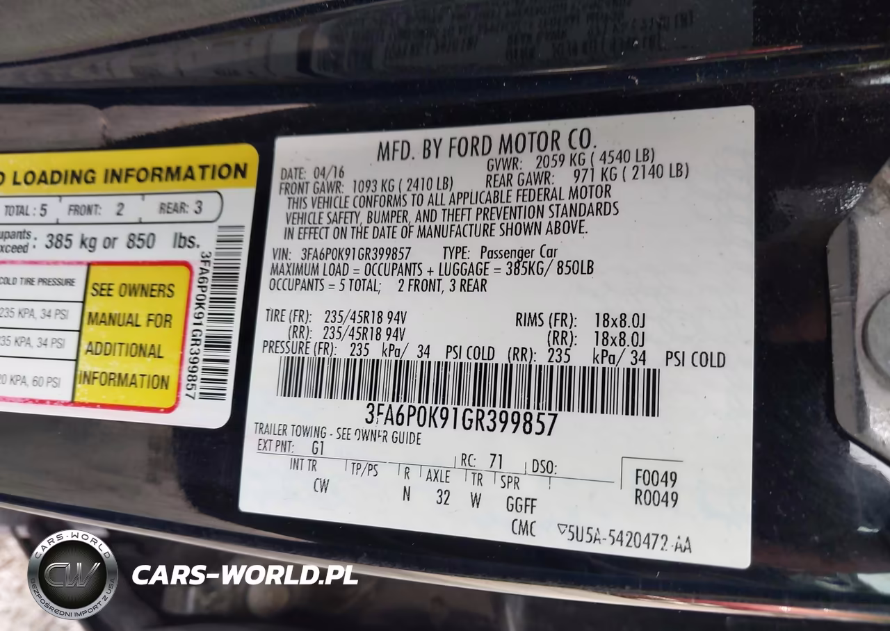 2016 Ford Fusion Titanium VIN:3FA6P0K91GR399857 - 9