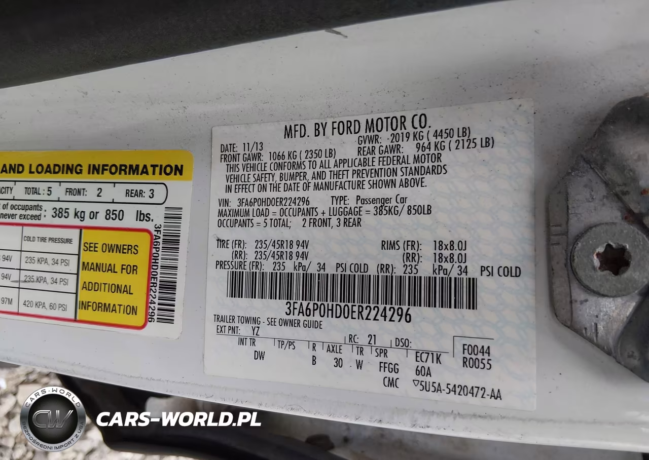 2014 Ford Fusion Se VIN:3FA6P0HD0ER224296 - 9