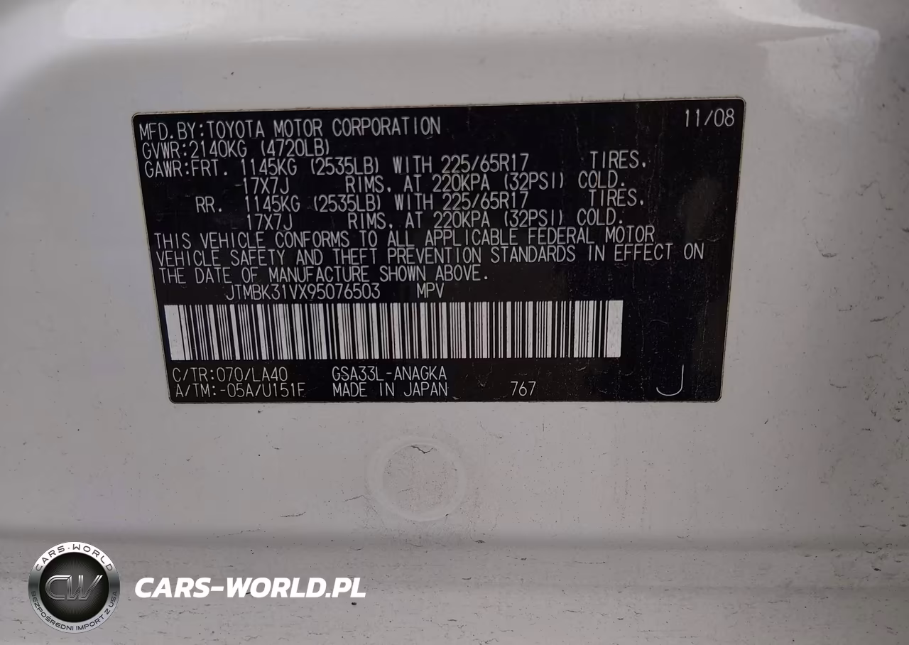 2009 Toyota Rav4 Limited V6 VIN:JTMBK31VX95076503 - 9