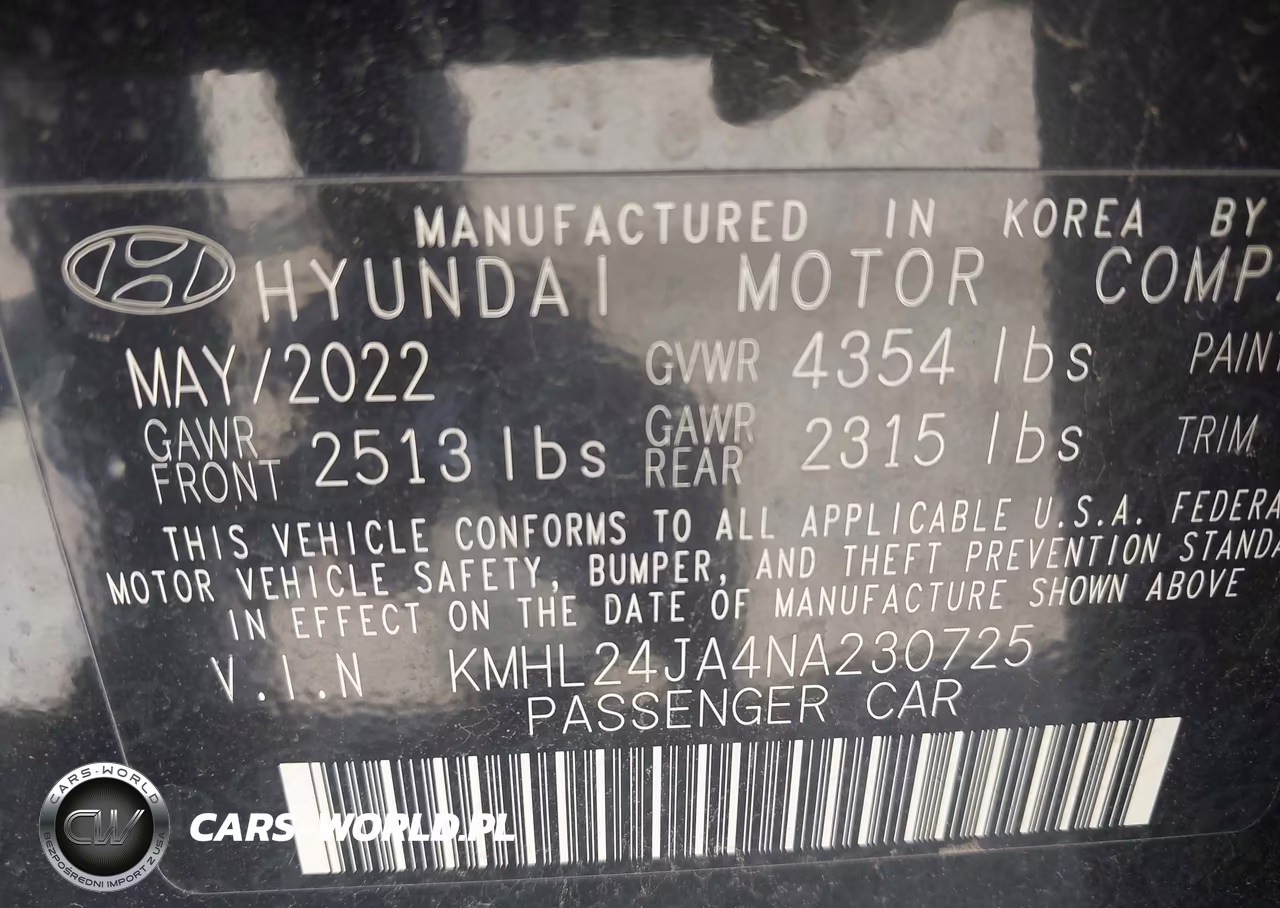 2022 Hyundai Sonata Se VIN:KMHL24JA4NA230725 - 9