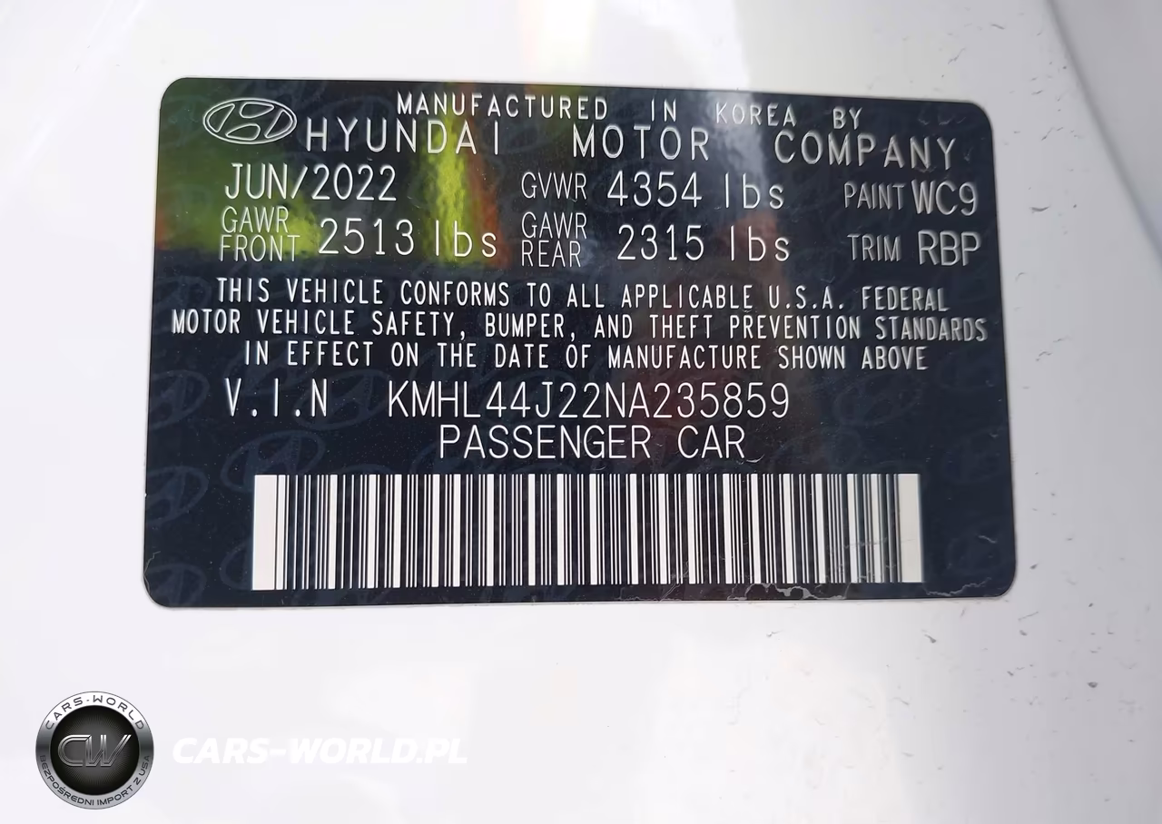 2022 Hyundai Sonata Sel Plus VIN:KMHL44J22NA235859 - 9