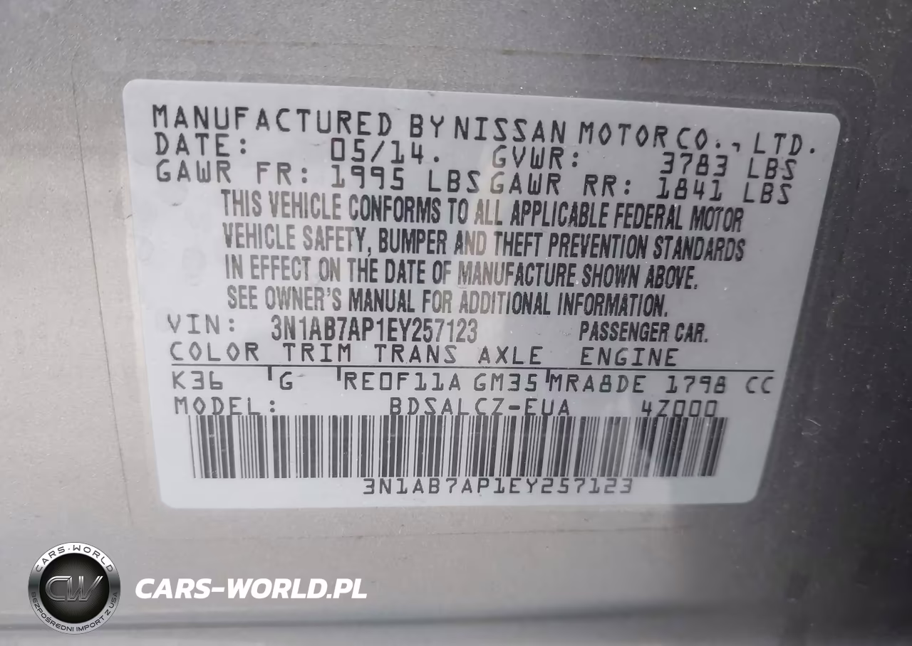 2014 Nissan Sentra S VIN:3N1AB7AP1EY257123 - 9