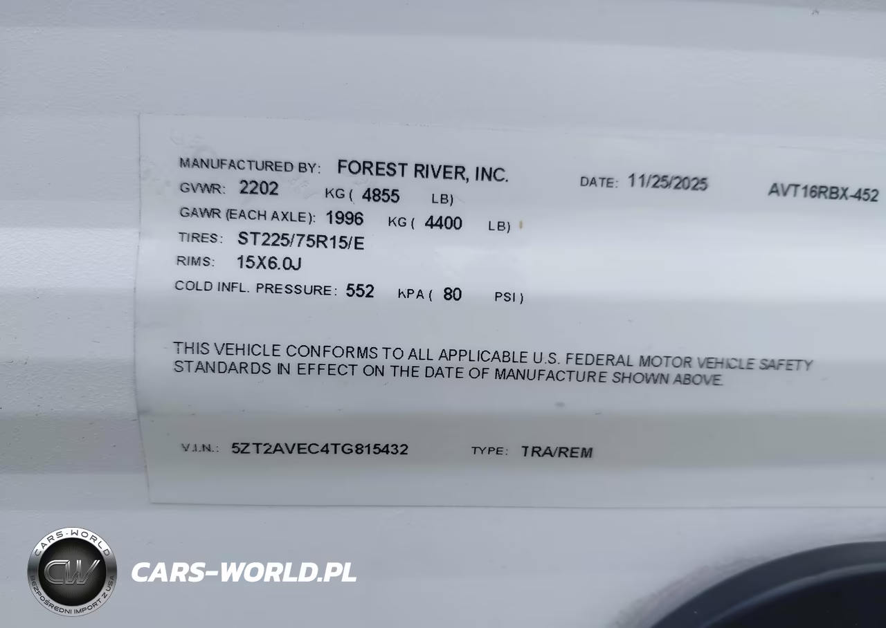 2026 Avenger Travel Trailer VIN:5ZT2AVEC4TG815432 - 9