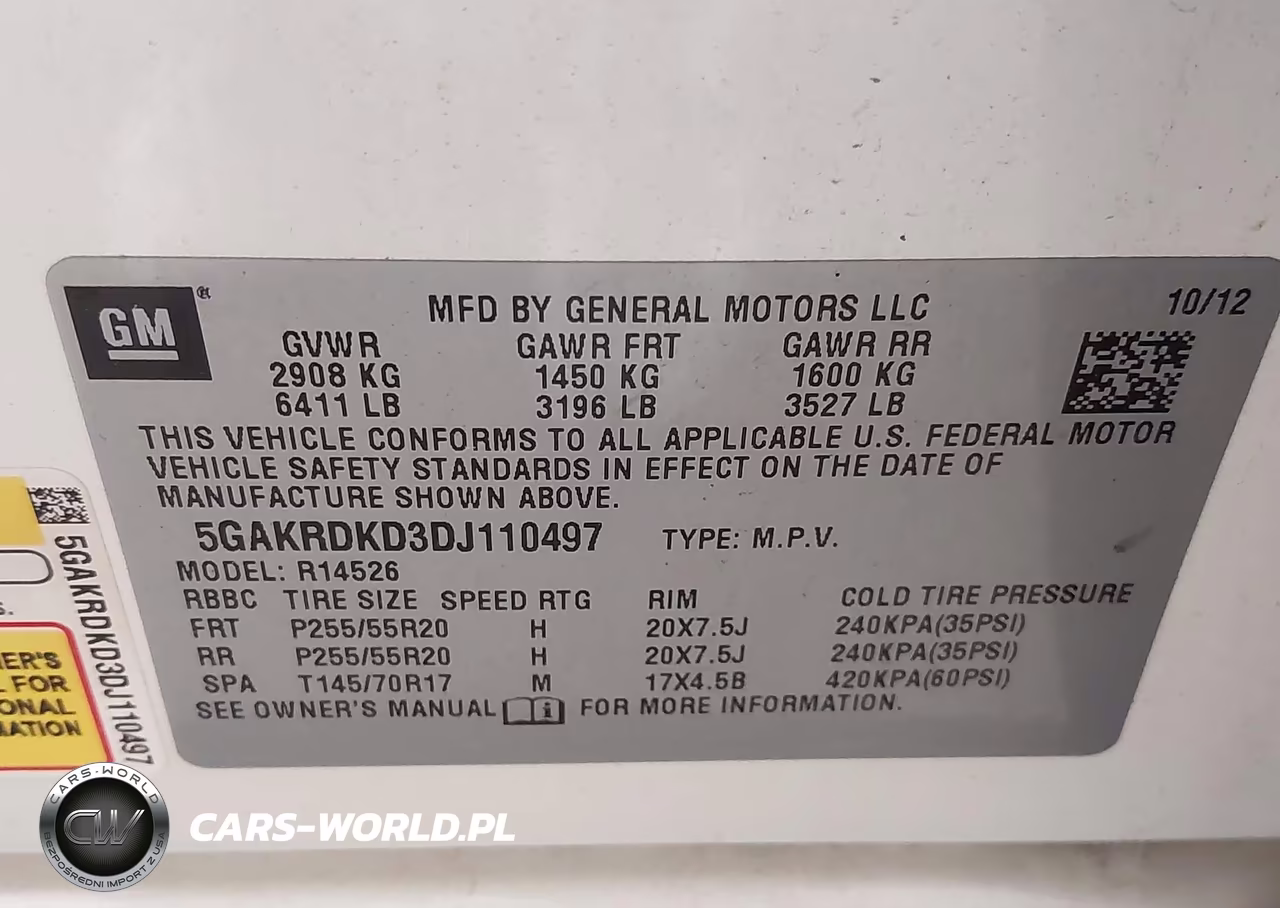 2013 Buick Enclave Premium VIN:5GAKRDKD3DJ110497 - 9