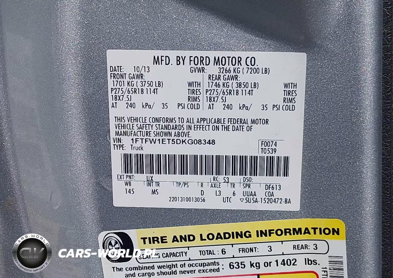 2013 Ford F-150 Xlt VIN:1FTFW1ET5DKG08348 - 9