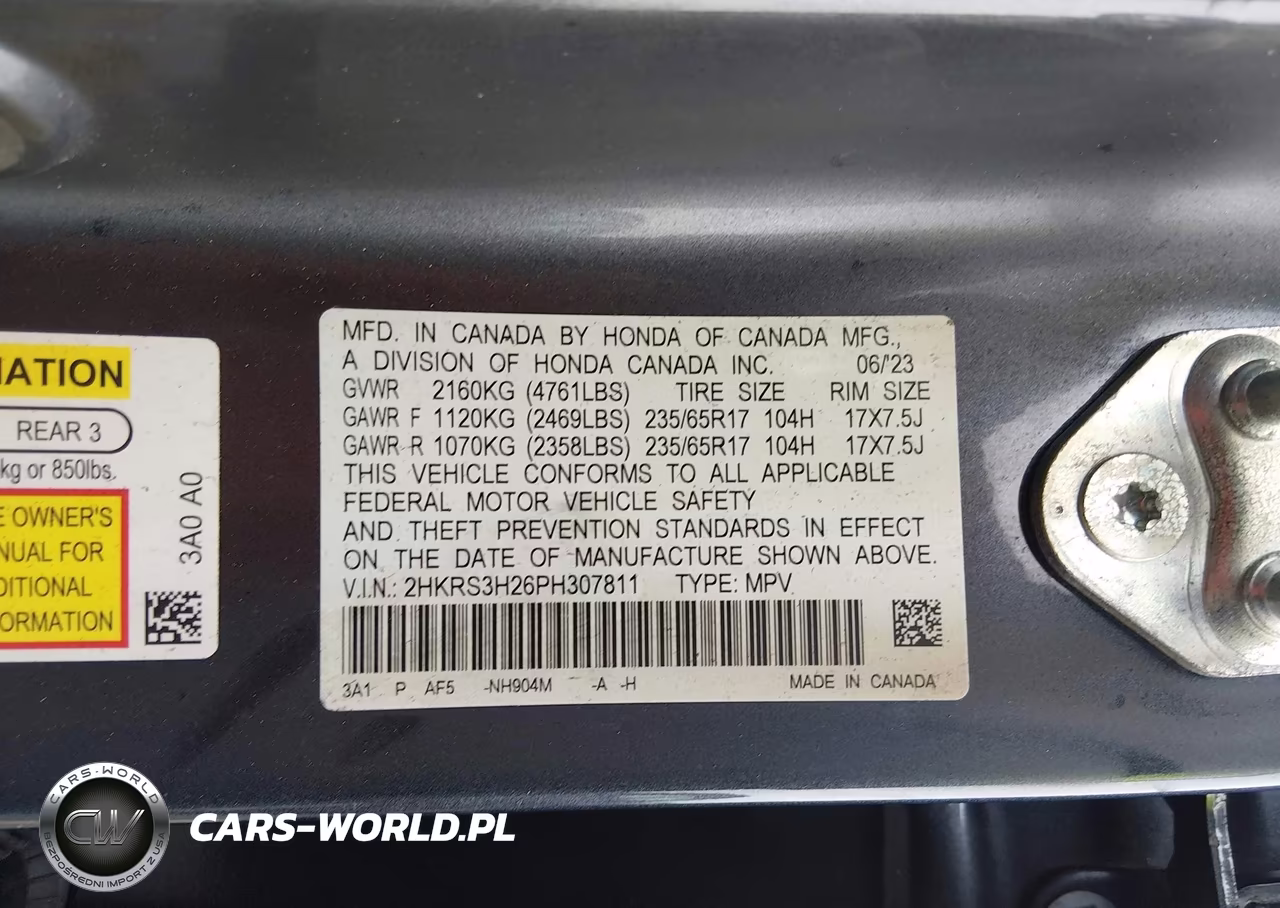 2023 Honda Cr-V Lx 2Wd VIN:2HKRS3H26PH307811 - 9