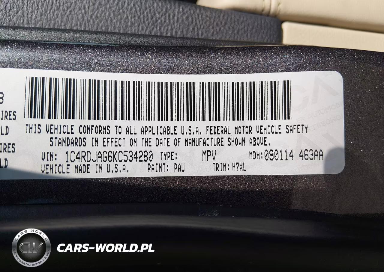 2019 Dodge Durango Sxt Awd VIN:1C4RDJAG6KC534280 - 9