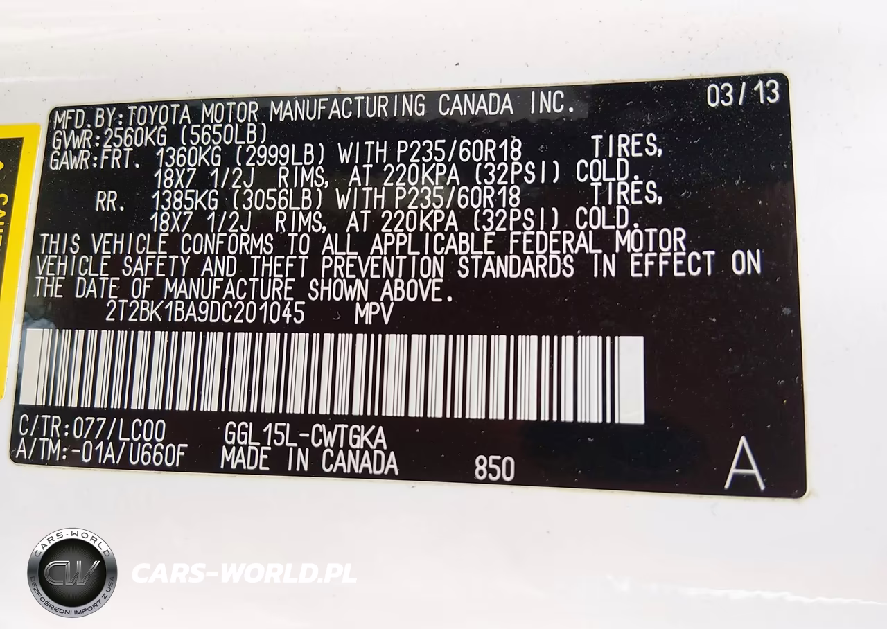 2013 Lexus Rx 350 VIN:2T2BK1BA9DC201045 - 9