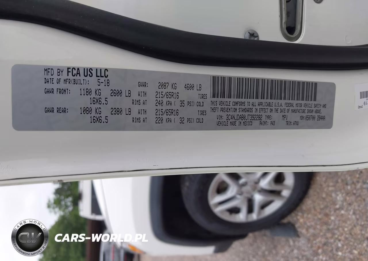 2018 Jeep Compass Sport 4X4 VIN:3C4NJDAB0JT392282 - 9